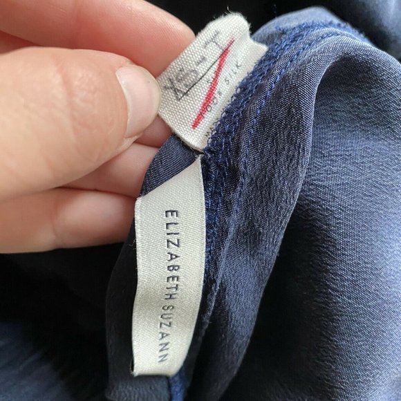 Elizabeth Suzann Tilda Pants XS-T Navy Silk - Picture 3 of 4